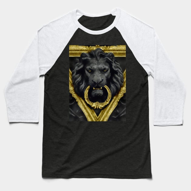 Golden Lion Baseball T-Shirt by Insanity_Saint